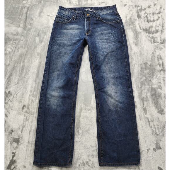 Mavi Jeans Other - Mavi Jeans Mens 33/34 Blue Marco Relaxed Wide Baggy Streetwear Dark Wash Faded